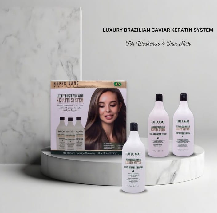 Supernano Caviar Hair Care Set – 1000ml Each (Shampoo, Treatment, Mask)